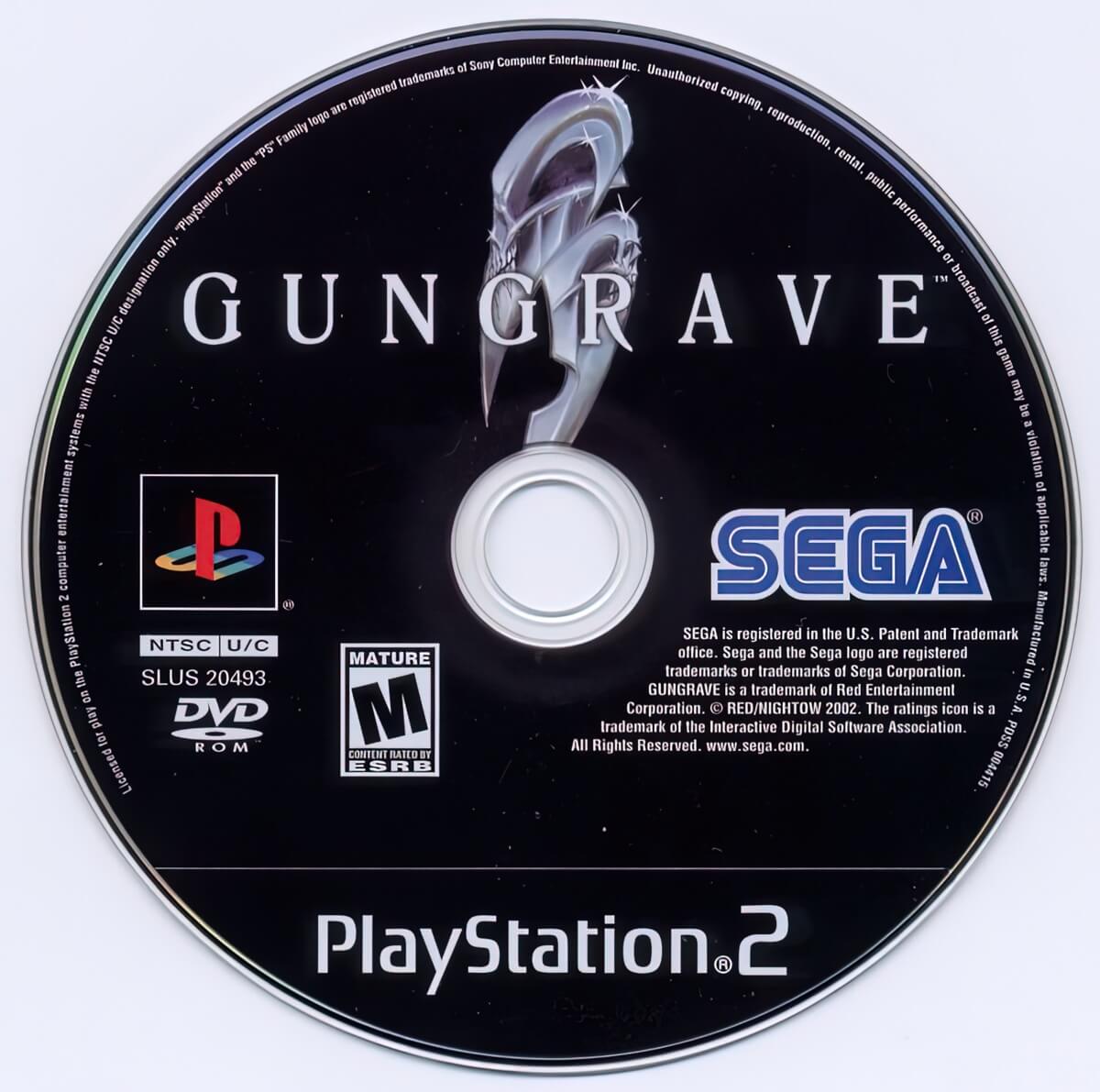 Лицензионный диск Gungrave для PlayStation 2